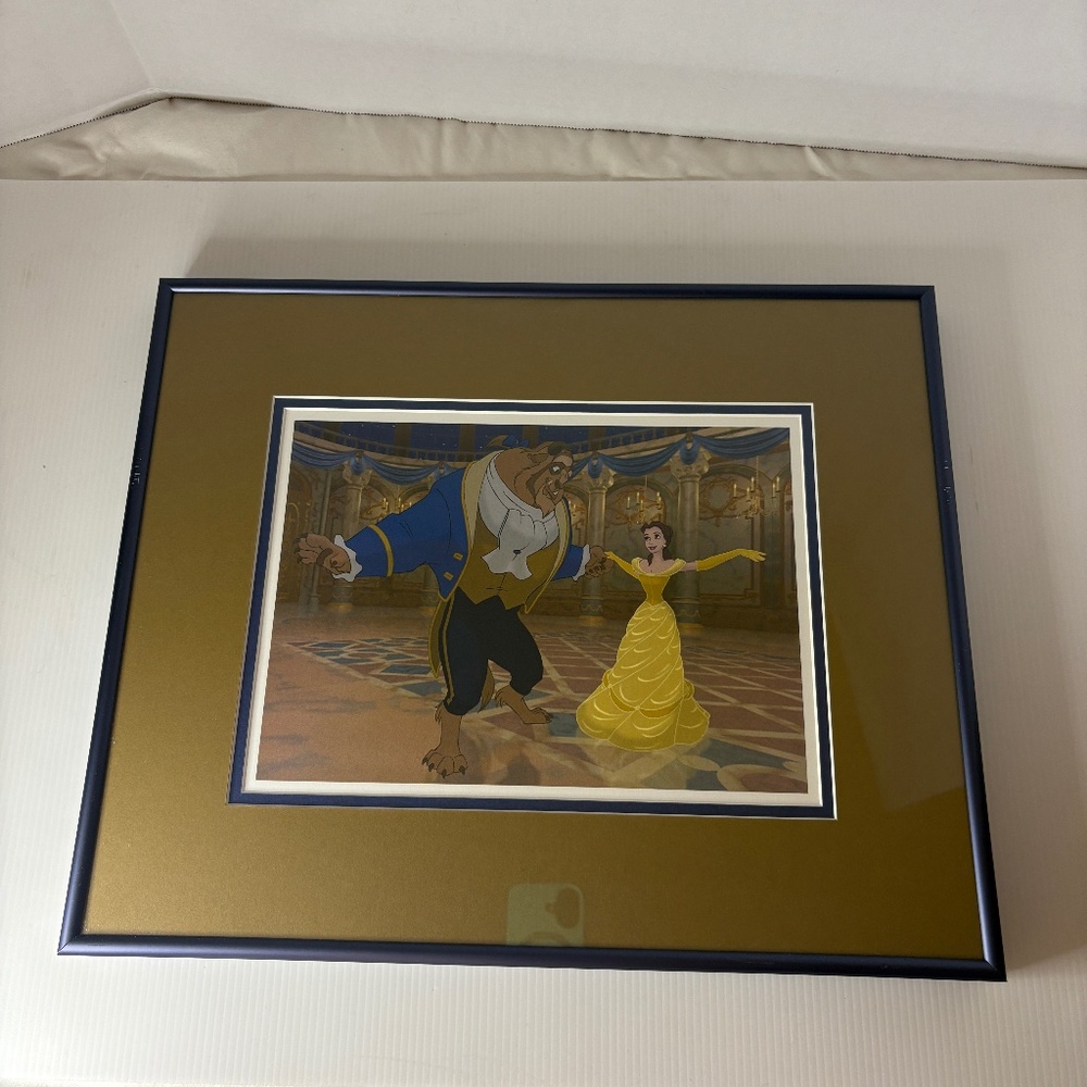 Disney Beauty and the Beast Professionally Framed Print Lithograph 1991